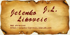 Jelenko Lipovčić vizit kartica